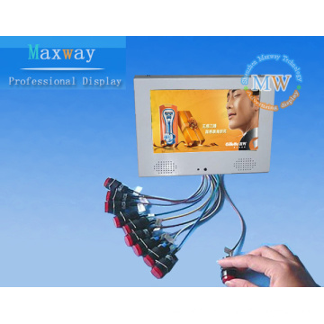 7 inch lcd advertising player with external buttons